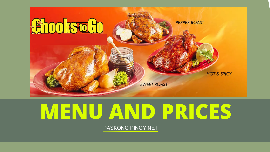 chooks menu and prices