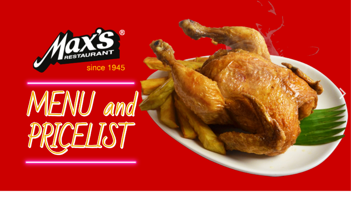 max's menu and pricelist plus promo